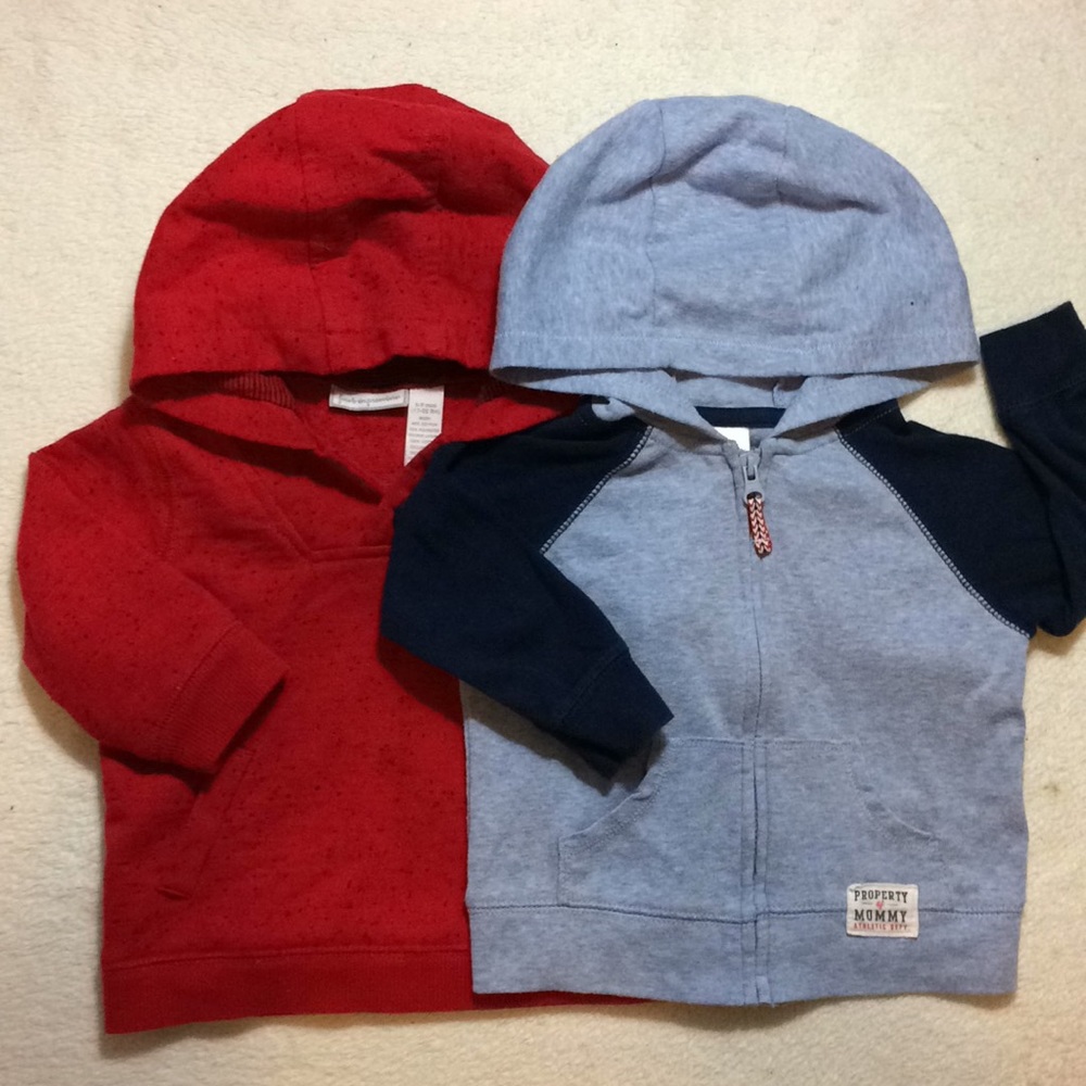 6-9month 2pc winter zip up jacket bundle